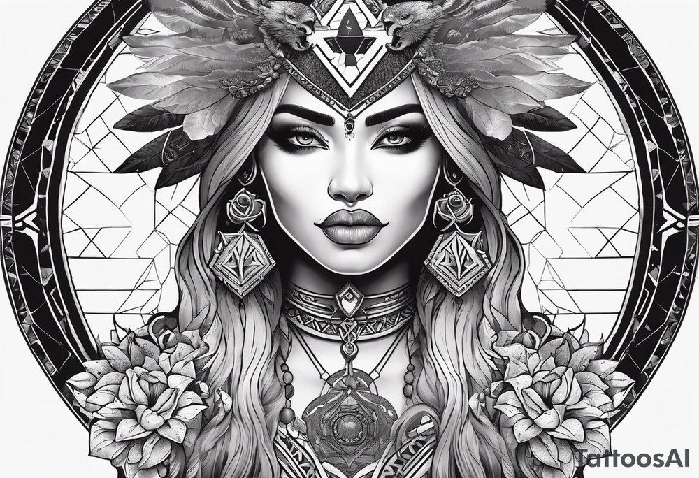 kali ma, alien goddess, valkrye, aries, pirate, divine feminine, zenza resonance, pachamama, lotus azul, blank panther, eagle, skull, 5D, nueva gaya, dna 12 tattoo idea