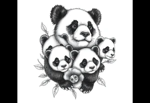 panda familia tattoo idea