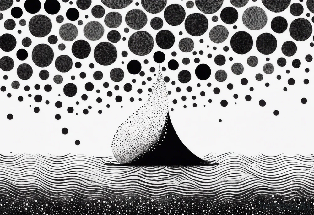 water drop falling into ocean tattoo idea