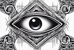 Band tool eye
on elbow tattoo idea