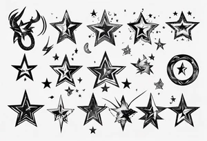 Capricorn stars among other stars tattoo idea