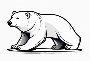 Polar bear wearing a winter hat and snow goggles tattoo idea