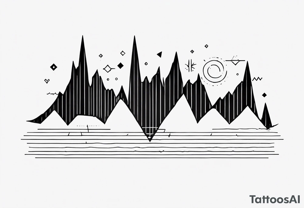 geometric soundwave tattoo tattoo idea