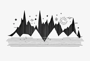 geometric soundwave tattoo tattoo idea