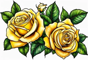yellow rose of texas tattoo idea