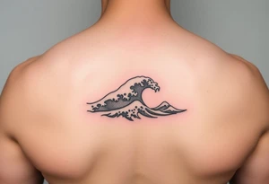 Set of 3 waves rolling into shore tattoo idea