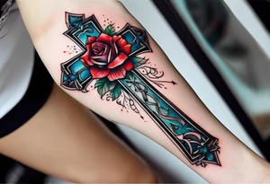 A cross on your arm tattoo idea