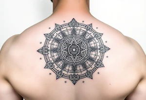 Mayan Astronomy surrounded stars tattoo idea