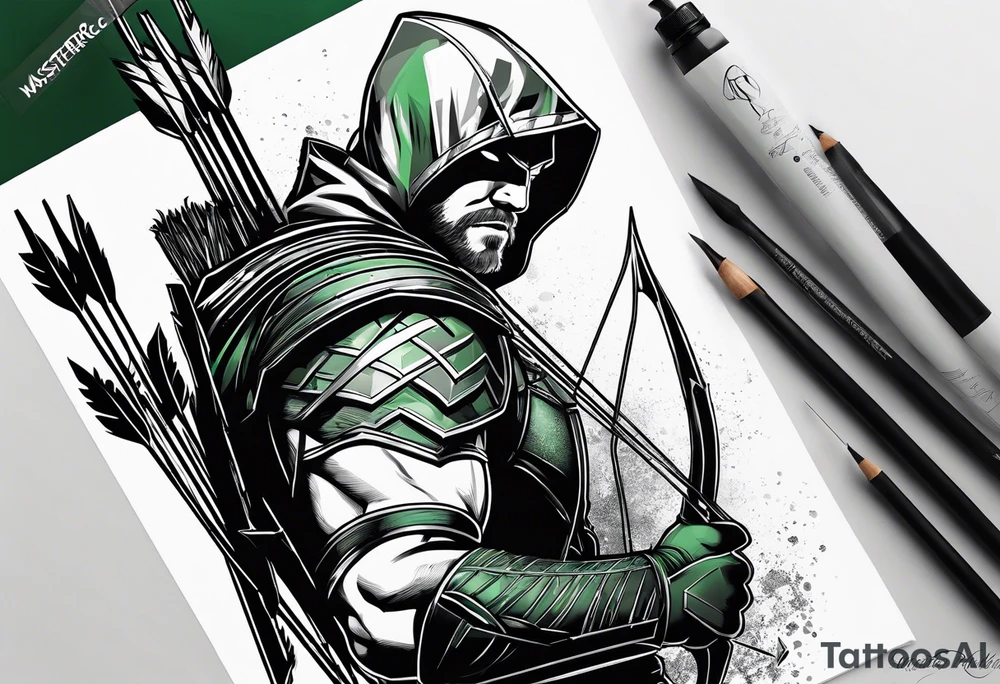 Green arrow tattoo idea