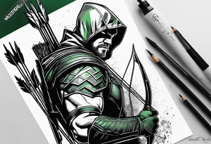 Green arrow tattoo idea