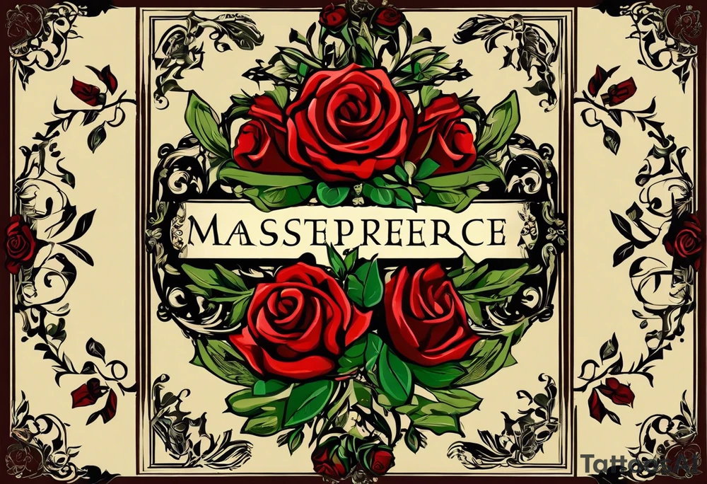 this ins meant to be a collage style that will cover the forearm from the wrist to elbow. Give me an olive branch on wirst at bottom shaped like a manura lamp. A cross above that with smallers olive and rose branches and roses arount it with a crown above the cross on bothe sides small hebrew letters that say king of glory and the other says yeshua messiah in hebrew . Not too many roses. Only black and white. I don;t want mary on no red on roeses tattoo idea