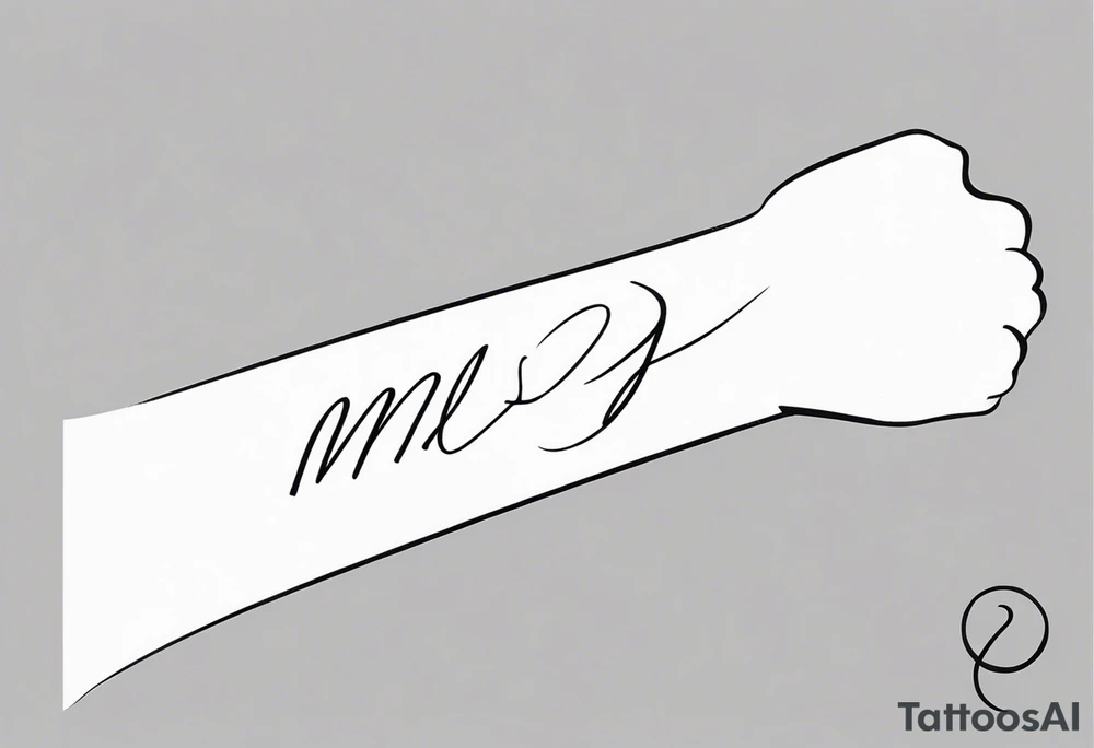 Create a small moluccan style tattoo on the forearm with the initials MLJ, date of birth 22/09/22 tattoo idea