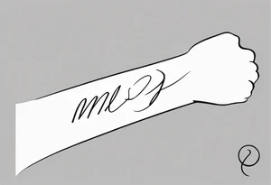 Create a small moluccan style tattoo on the forearm with the initials MLJ, date of birth 22/09/22 tattoo idea