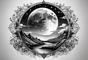 Night sky tattoo idea