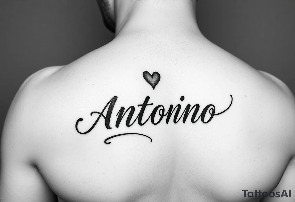 Make me a tattoo design with my husbands name Antonio that shows my love is always and forever for my right forearm tattoo idea