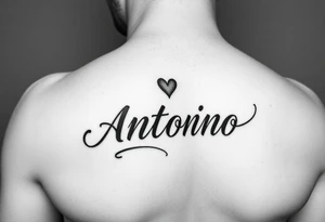 Make me a tattoo design with my husbands name Antonio that shows my love is always and forever for my right forearm tattoo idea