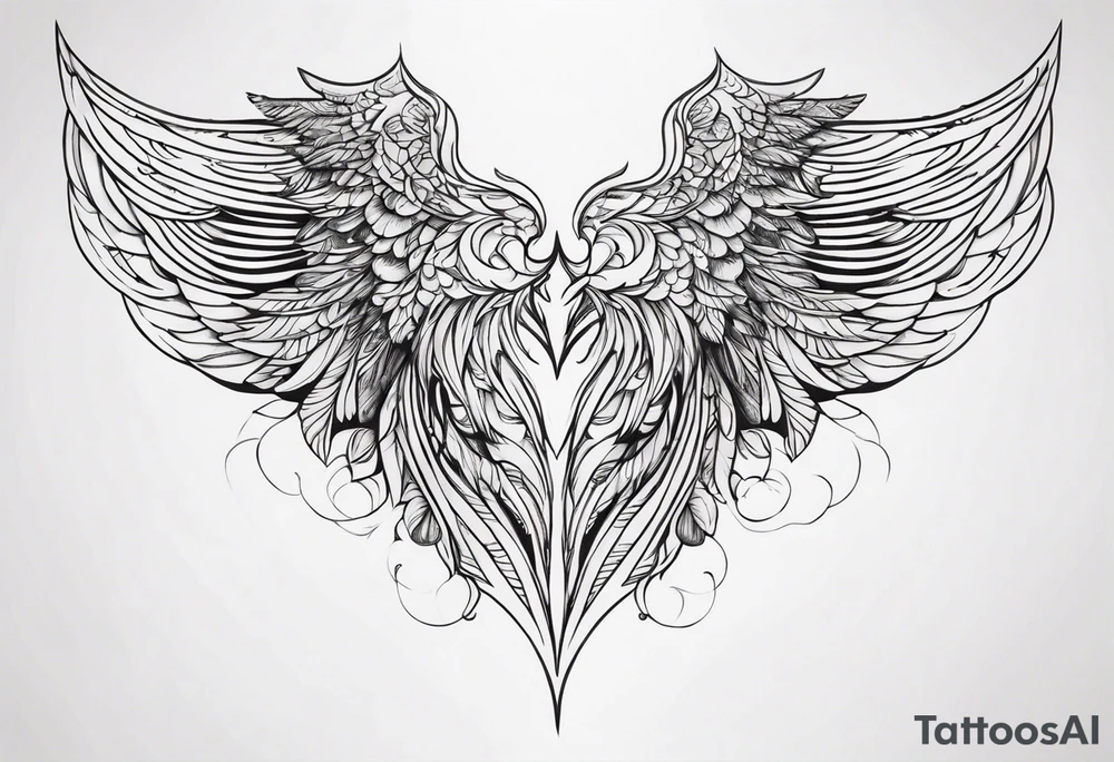 angel wing tattoo idea