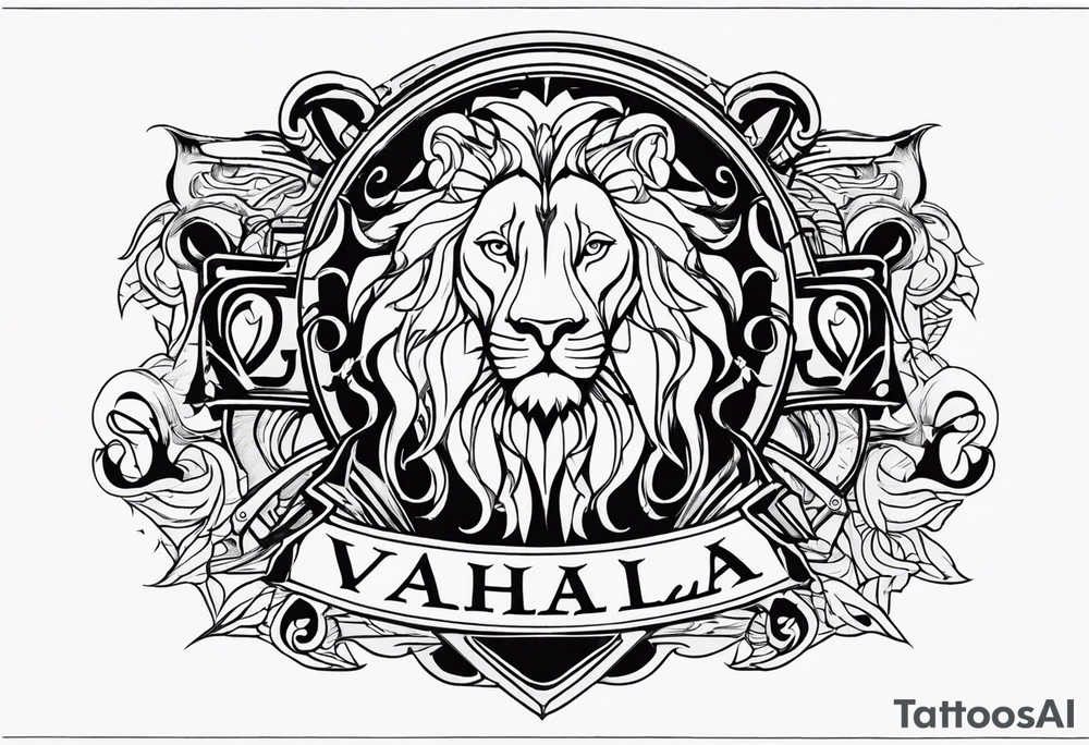 Valhalla lion tattoo idea