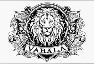 Valhalla lion tattoo idea
