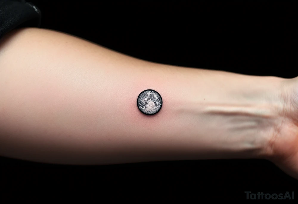 Silver Dot of the Moon – A cool-toned silver dot representing lunar energy and intuition. tattoo idea