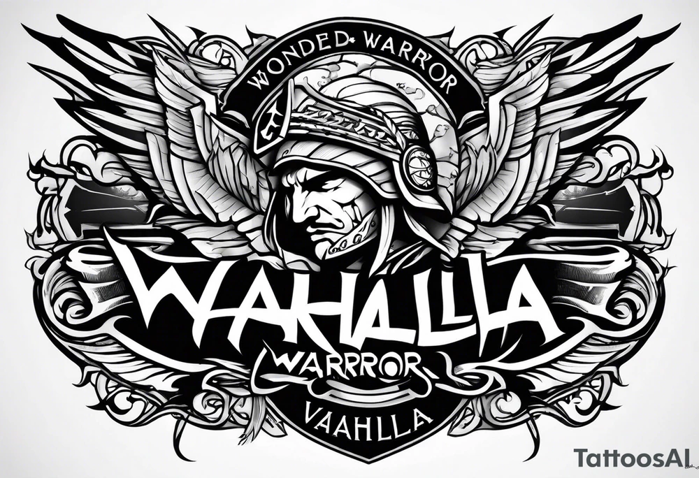 Wounded warrior valhalla tattoo idea