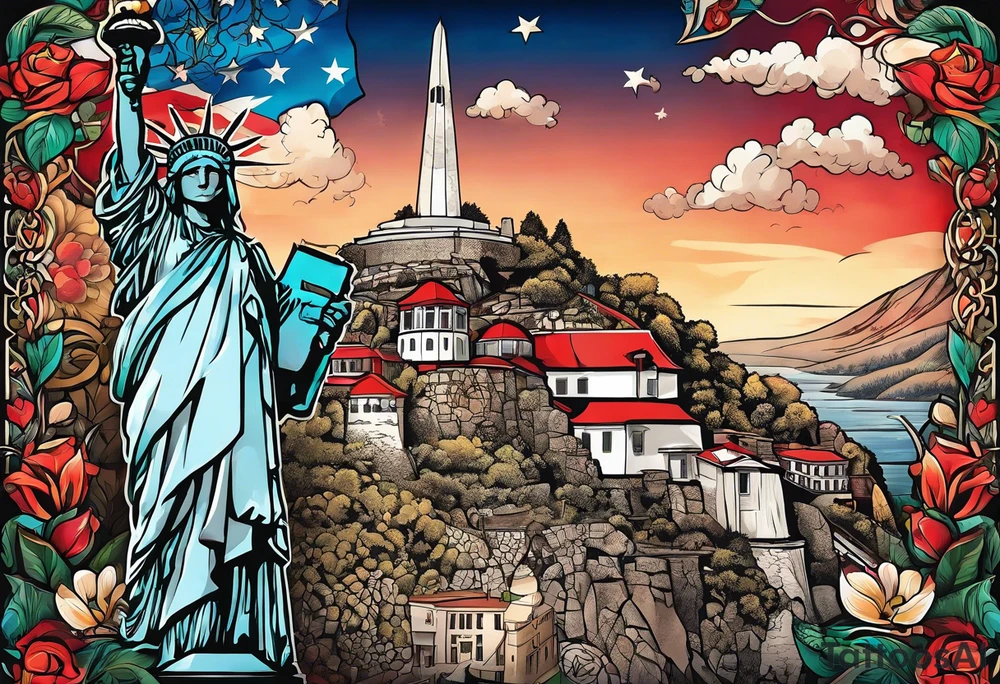 inspired by Washington DC, Arkansas, Wisconsin, Kentucky, Brazil, Portugal, Spain, and Crete tattoo idea