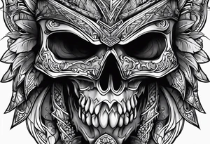 leg armor tattoo idea