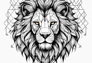 powerfull lion tattoo idea