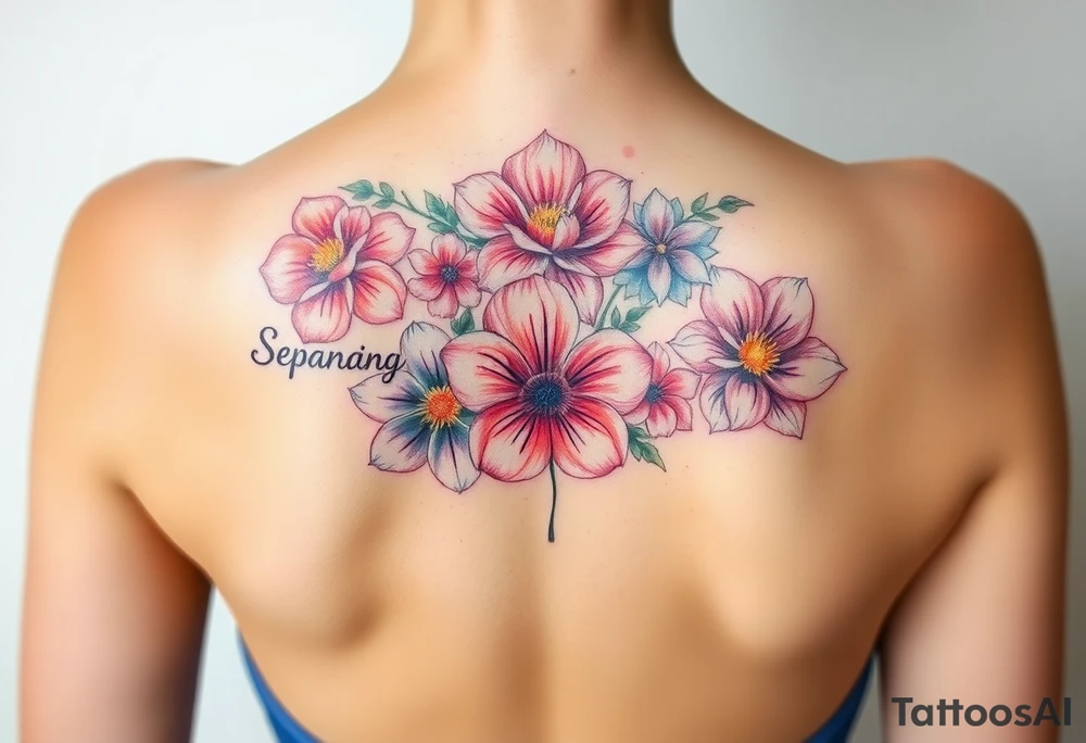 birthday month flowers for September January, June, May and July. Do not put months written on it tattoo idea