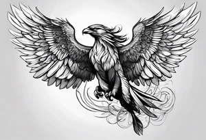 a Valkyrie in flight tattoo idea