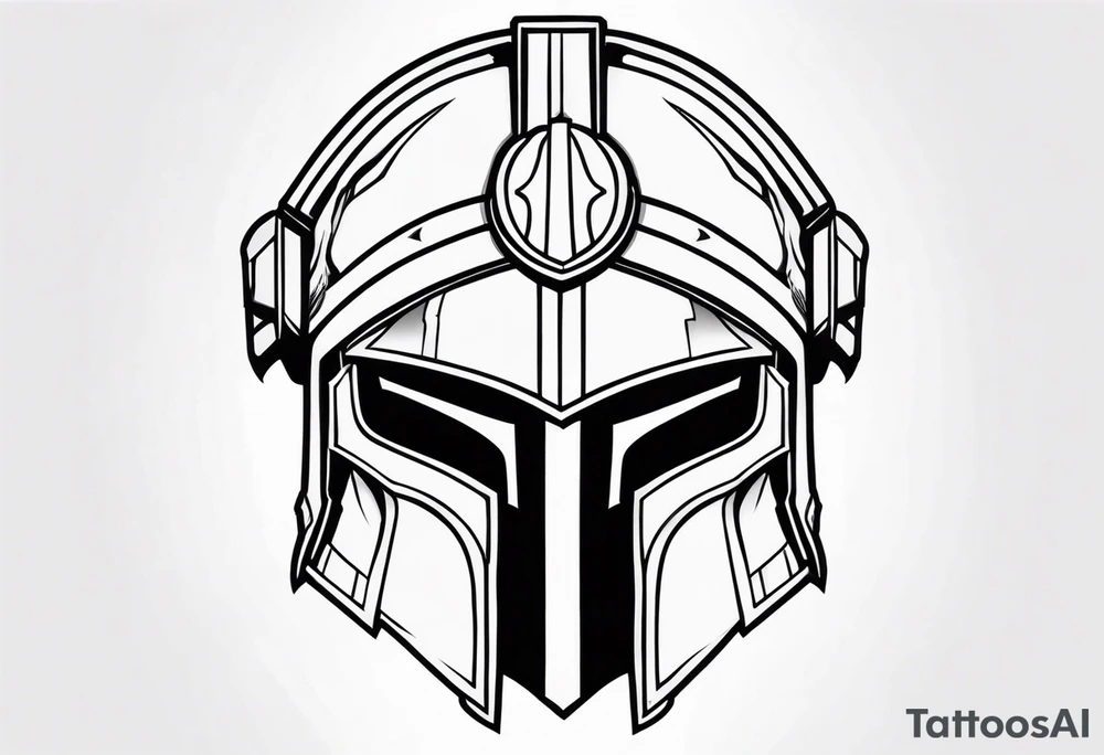 spartan helmet tattoo idea