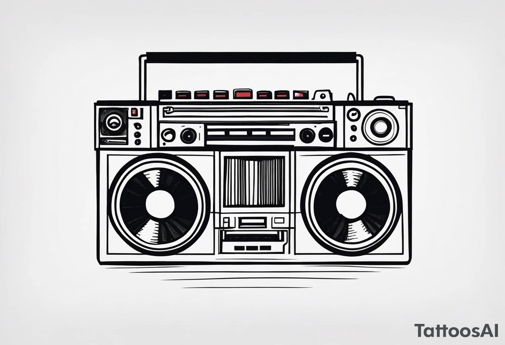 Boombox tattoo idea