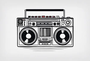 Boombox tattoo idea