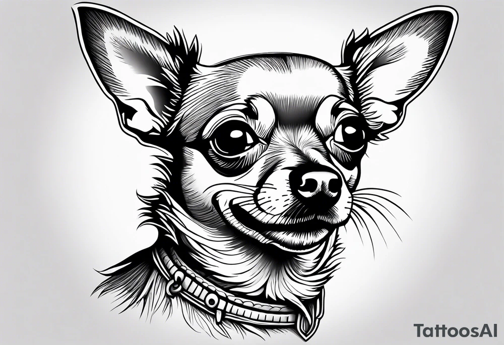 Funny chihuahua tattoo idea