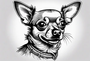 Funny chihuahua tattoo idea