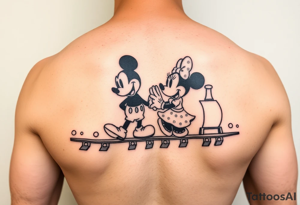 Mickey and Minnie's Runaway Railroad tattoo idea