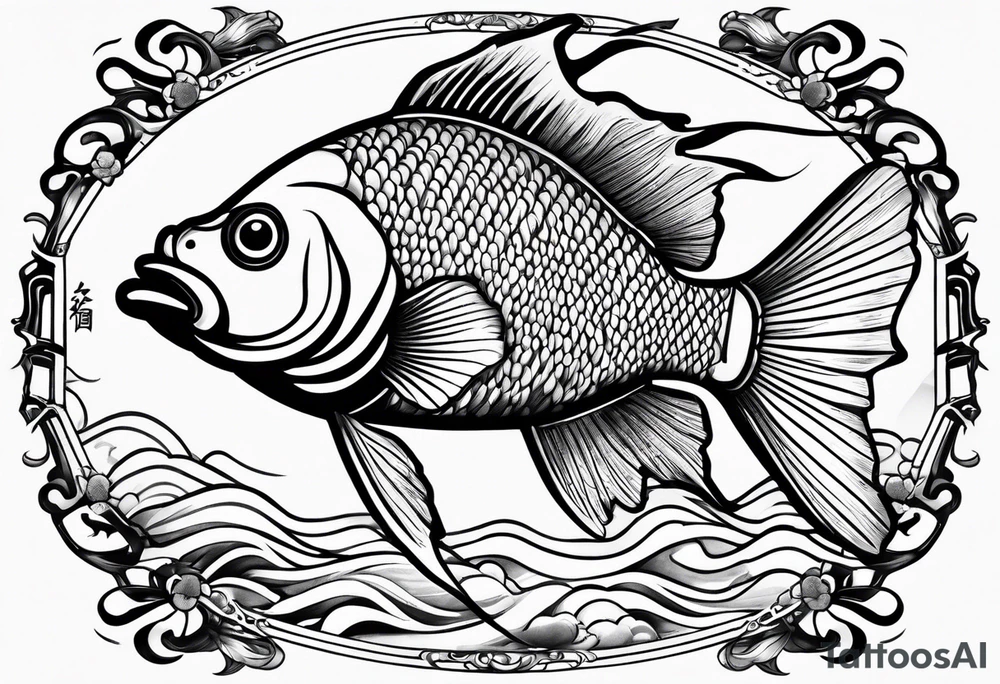 japanese coyfish  from above tattoo idea
