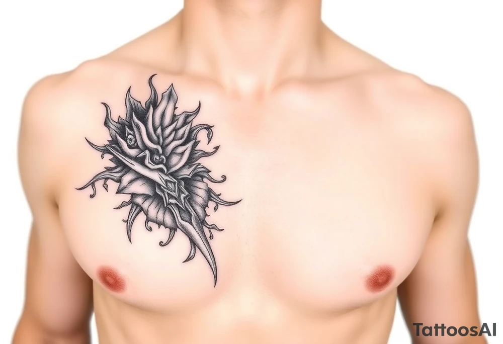 ナガ right chest tattoo idea