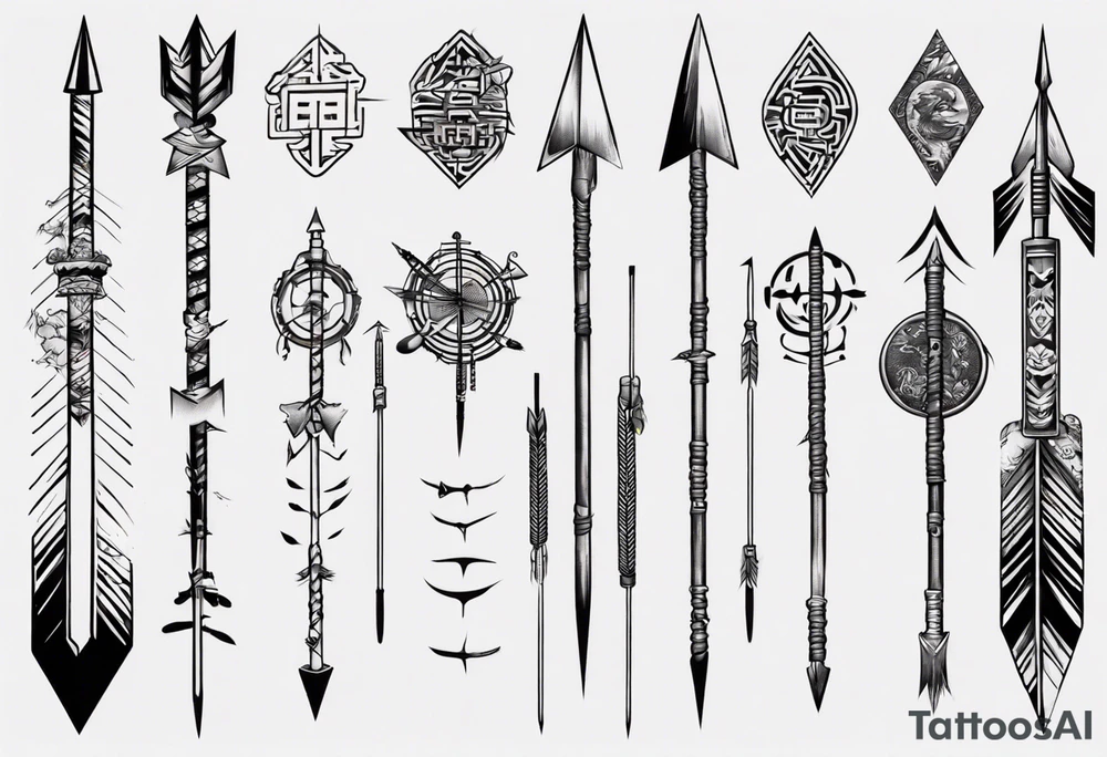 chinese arrow tattoo idea