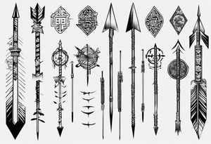 chinese arrow tattoo idea