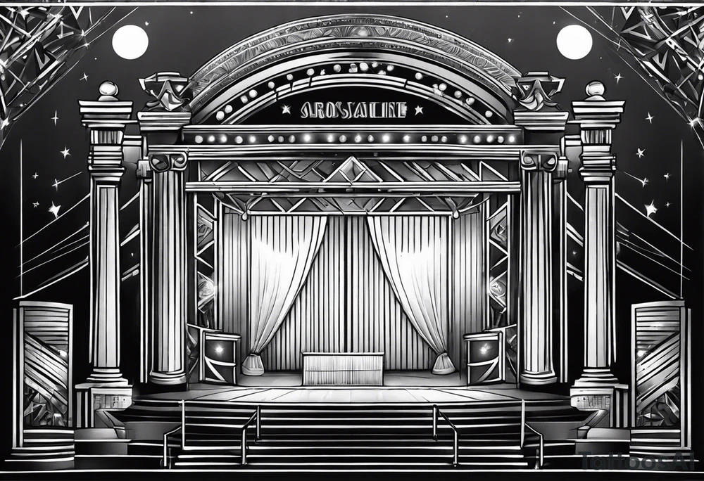 Music, stage, light tattoo idea