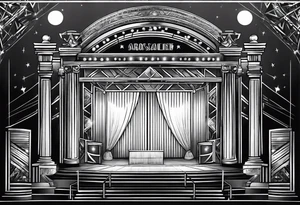 Music, stage, light tattoo idea