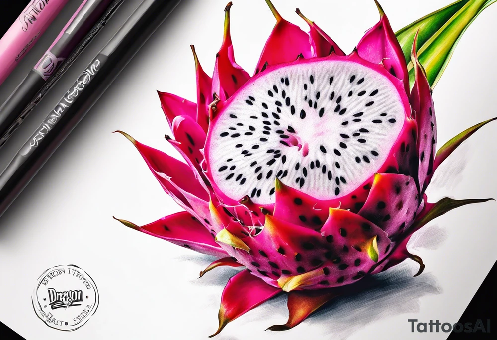 Dragon fruit tattoo idea