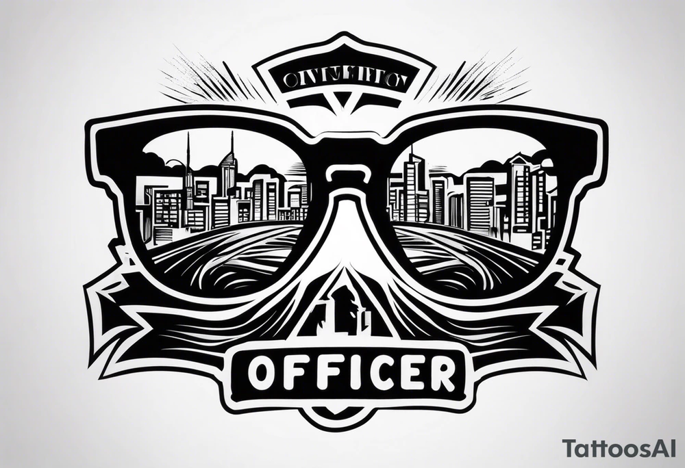 sunglasses Officer tattoo idea