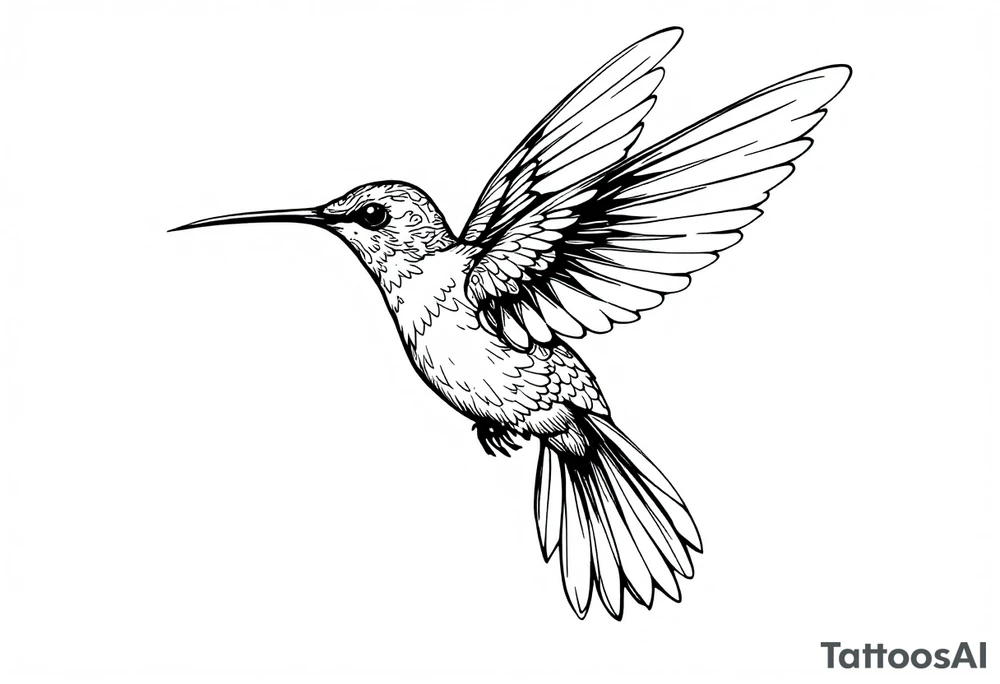 Neo traditional hummingbird tattoo idea