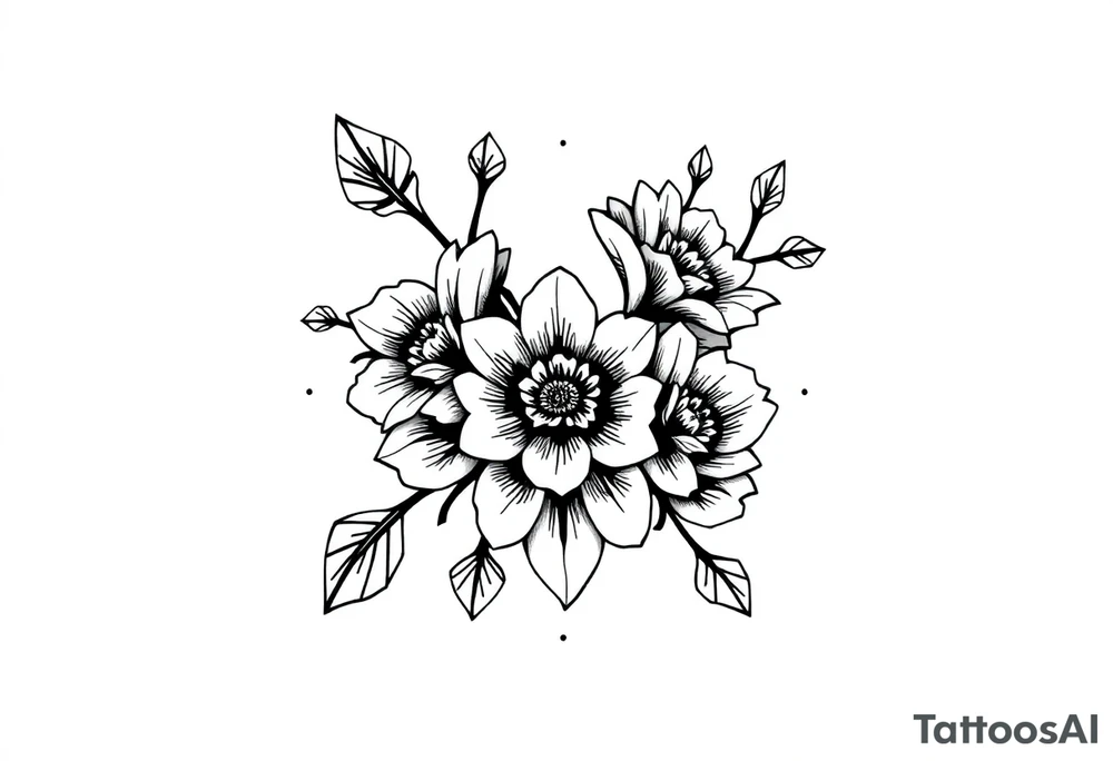 Sleep token logo with gothic flowers tattoo idea