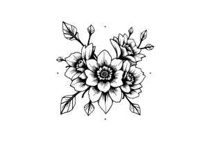 Sleep token logo with gothic flowers tattoo idea