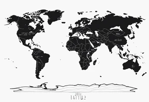Latitude longitude tattoo idea