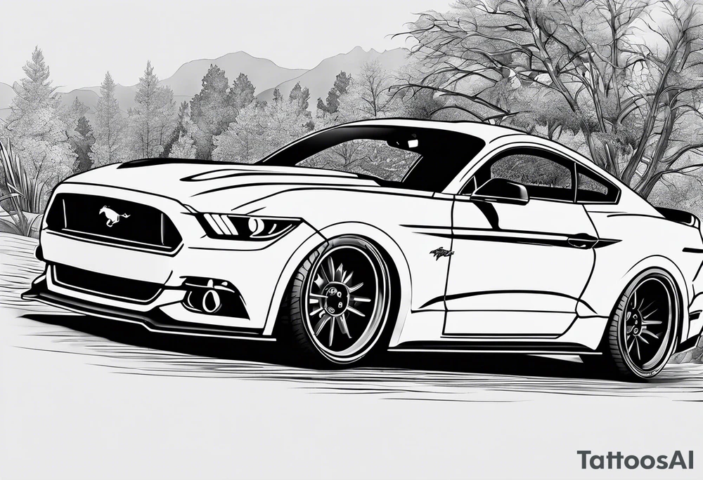 ford mustang tattoo idea