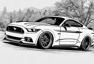 ford mustang tattoo idea